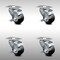 Service Caster 3.5 Inch SS Soft Rubber Swivel Top Plate Caster Set with Brake SCC-SS20S3514-SRS-TLB-4 - alternate 1